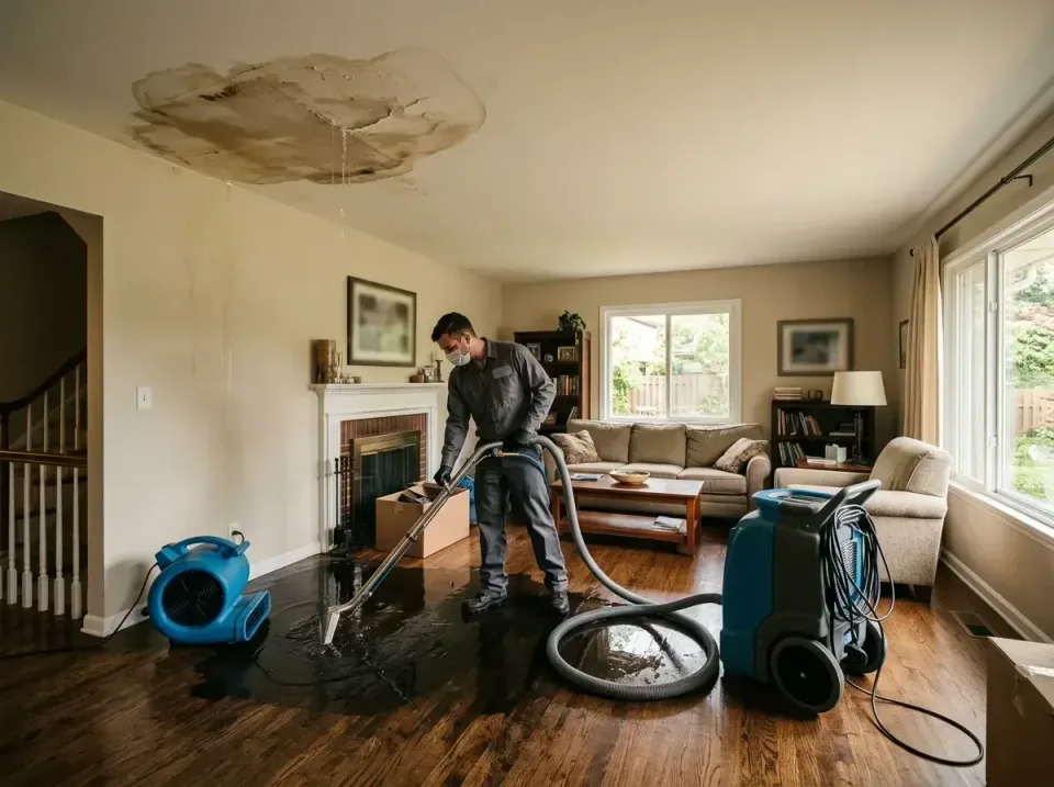 attic-pipe-burst-ceiling-drip-008 — frequently asked questions, Water Damage Restoration & Carpet Care in Waveland, MS